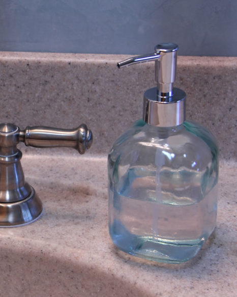 recycled glass soap dispenser